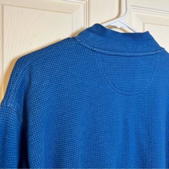Greg Norman 1/4 Zip Pullover Blue Houndstooth Print Cotton/Poly Blend Size XL - Picture 5 of 8